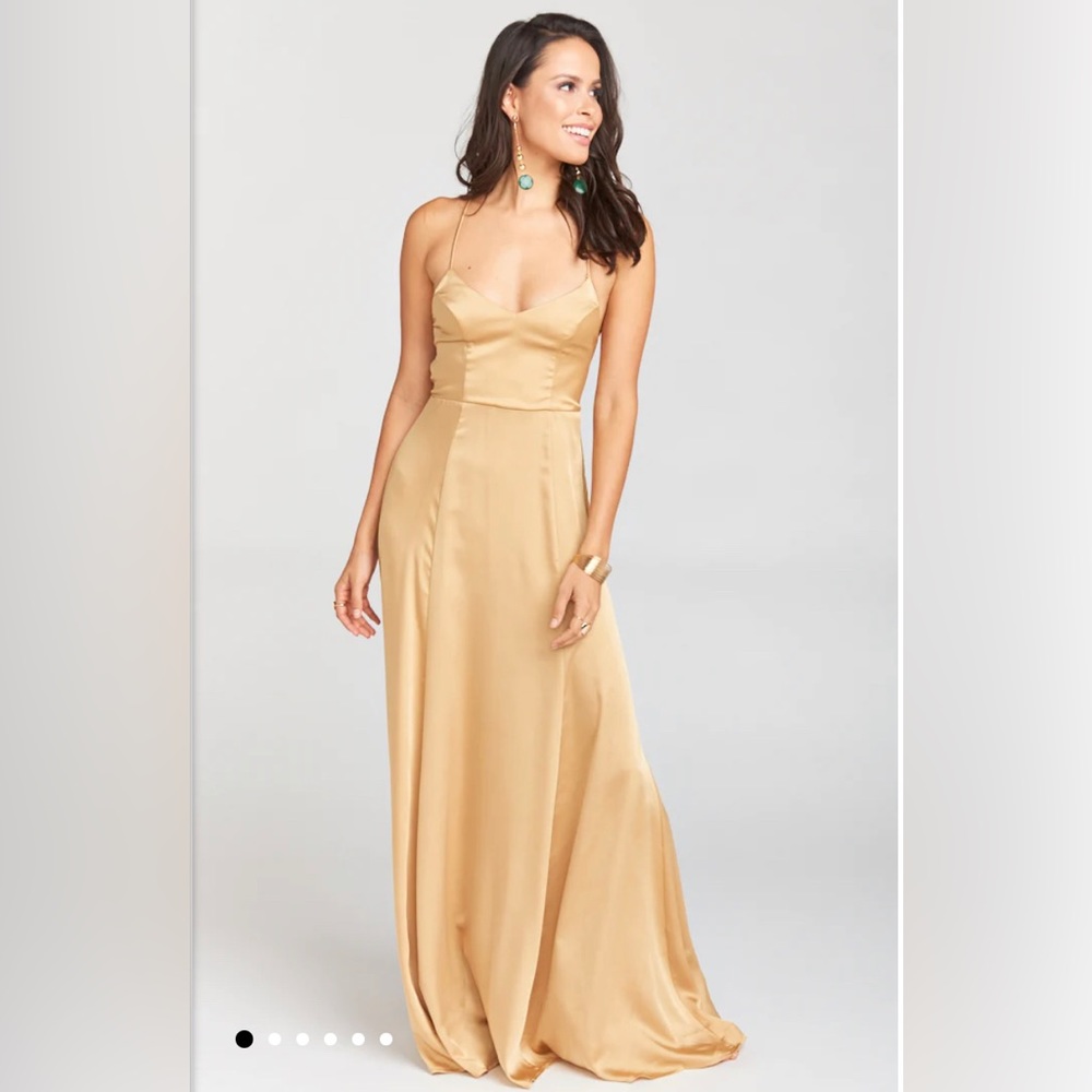 Godshaw Goddess Gown Show Me Your Mumu True Gold Luxe Satin size S